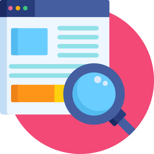 on page seo with magnifying glass
