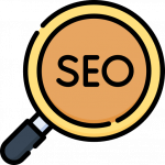magnifying glass with seo keyword research
